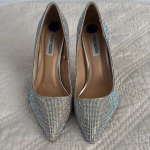 Steve Madden Silver Glitter Women's Heels